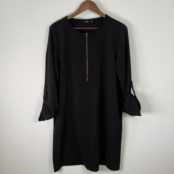 Apt. 9 Dresses & Skirts - Apt 9 Women's Black Dress Mid Length Zipper 3/4 Sleeve Size Large